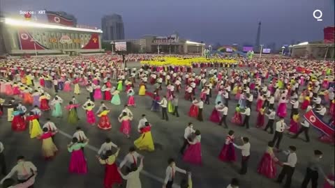 North Korea Celebrates Founder's Anniversary with Dancing and Fireworks