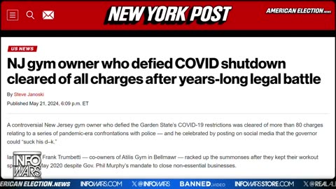 Ian Smith Beats New Jersey Covid Tyrants In Courts After Refusing To Close Gym