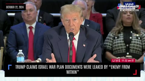 Trump Claims Israel War Plan Documents Were Leaked By "Enemy From Within"