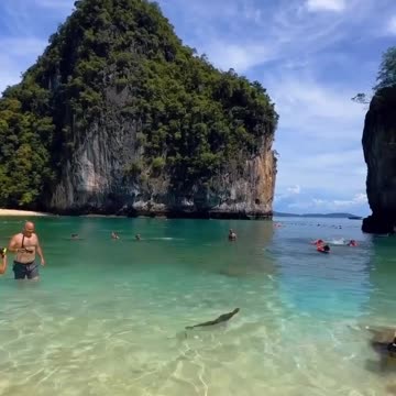 Welcome to Hong Island ,Krabi Thailand where we swim swim with monitor lizards
