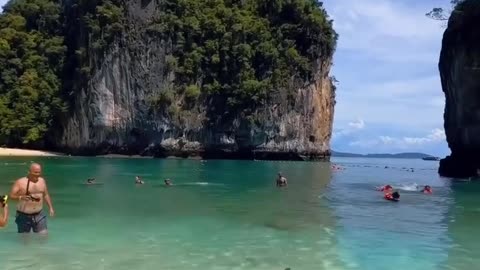 Welcome to Hong Island ,Krabi Thailand where we swim swim with monitor lizards