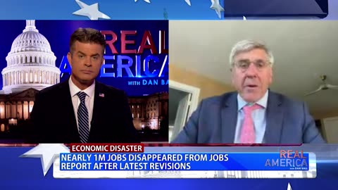 REAL AMERICA -- Dan Ball W/ Stephen Moore, U.S. Revises Job Report, 818k Jobs Removed, 8/21/24