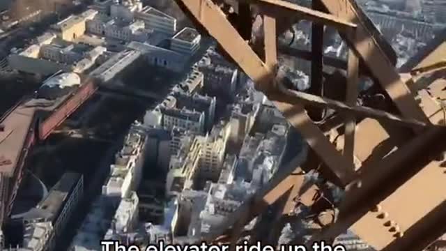 The elevator ride up the Eiffel Tower is the scariest experience in the world!!