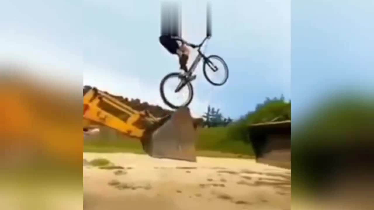 How is JCB doing exploits with a bicycle