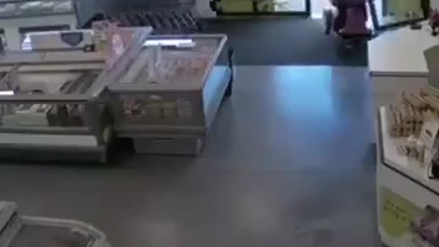 Man Crashing Into The Store