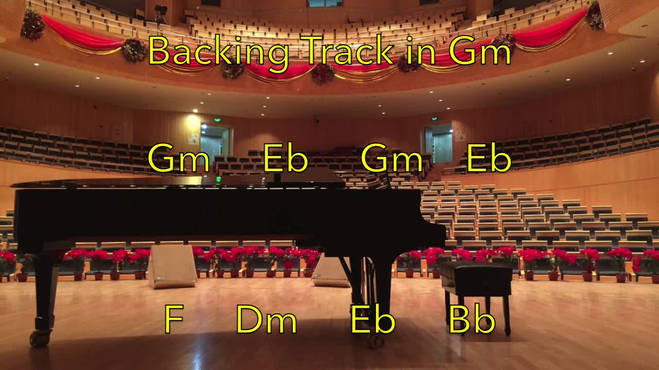 Piano & Bass Ballad Backing Track in Gm