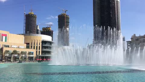 Dancing contains near Burj Khalifa (New year)
