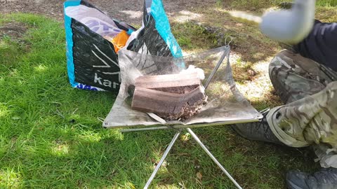 Portable firepit position test