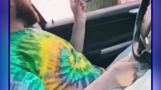 Police pull over a Biden supporter