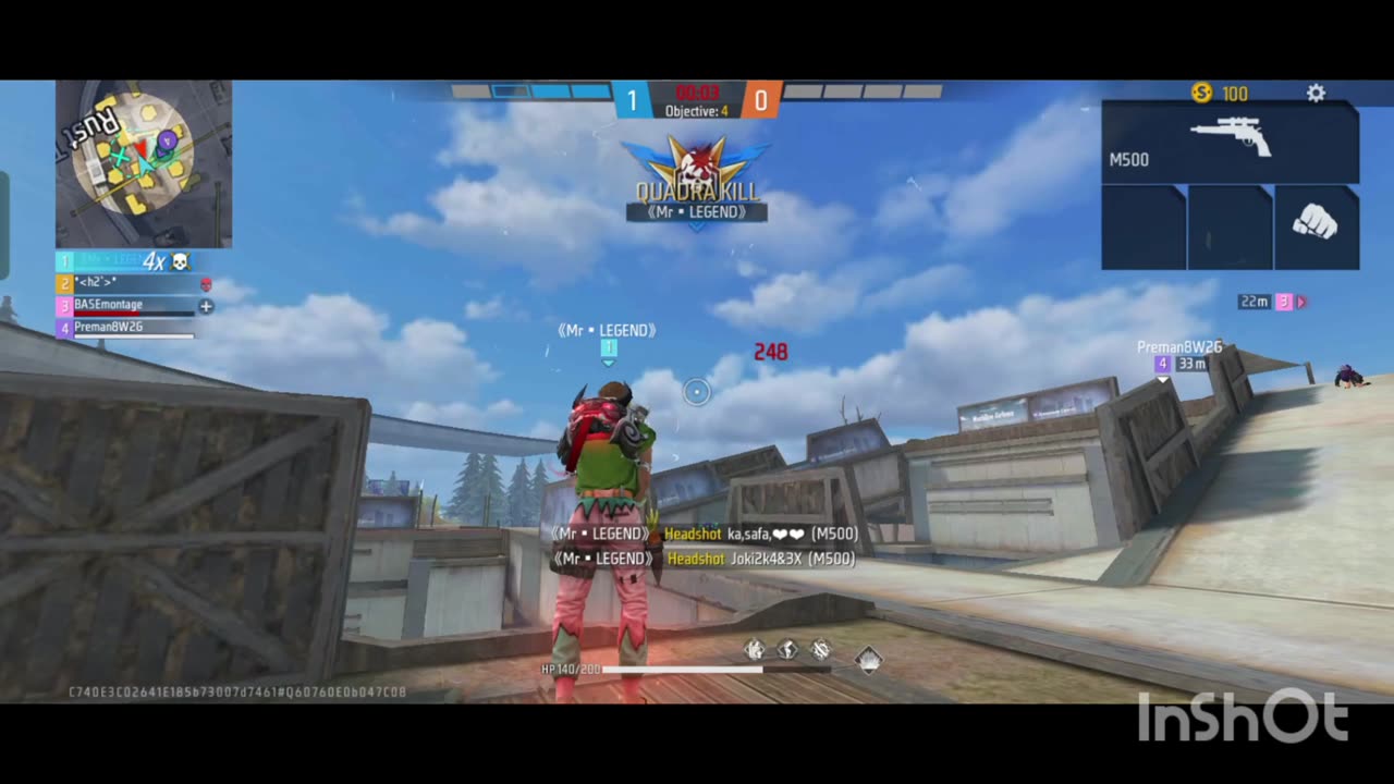 Op destroyer clutch 1vs4 Indonesia server //free fire//