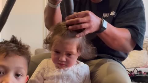 Baby's Hair Styled with a Vacuum Cleaner