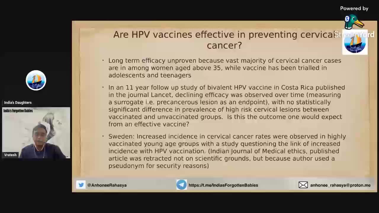 Increased incidence in cervical cancer rates were observed in highly vaccinated young groups | Vratesh Srivastava