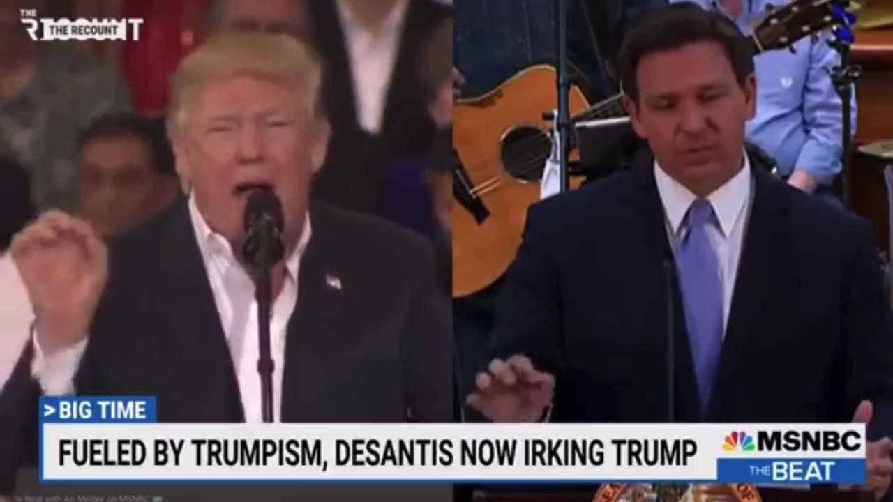 Ron DeSantis mimics Trumps Hand Gestures Because He’s a Loser