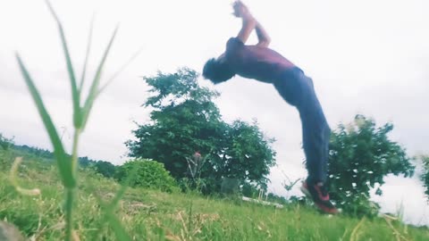 Backflip stunt video by Santosh Bidare