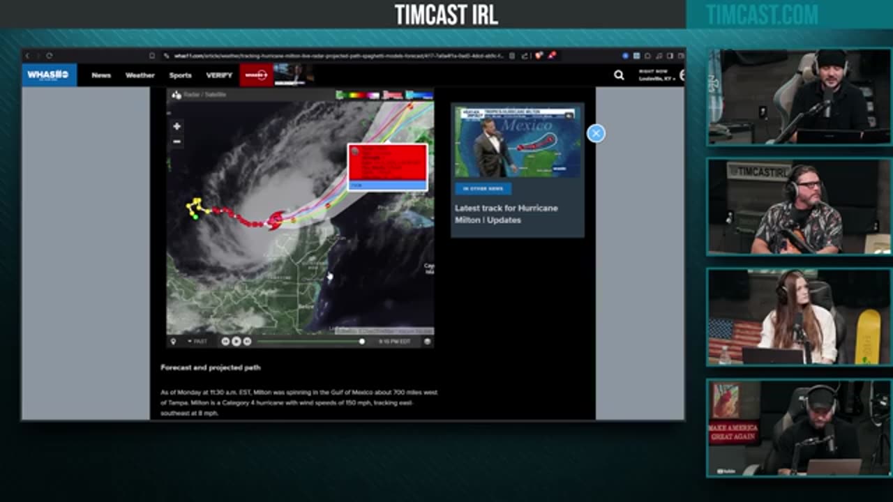 TIMCAST MTG Says They Can CONTROL THE WEATHER As Milton EXPLODES To Cat