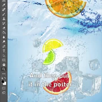 Is it not refreshing to make a cool summer ice drink | Learn Photoshop