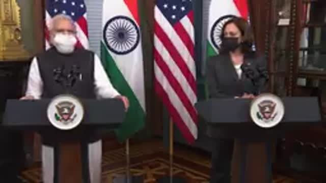 PM Modi US VP kamala harris jointly