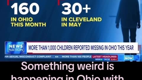 Over 1,000 missing kids in Ohio this year, 160 this month!!