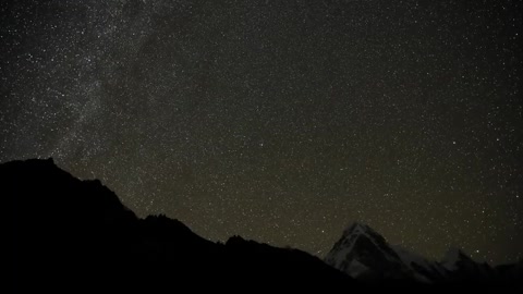 Geminid meteor shower over mount pumori