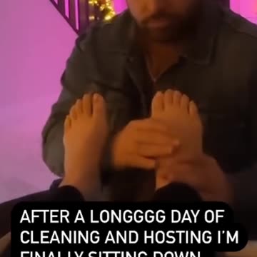 Ex UFC & BKFC fighter Rachael Ostovich gets a nice foot rub after a long day