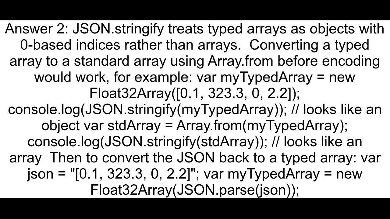 How to remove keys from TypedArray in JSON