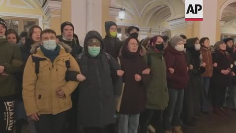 Arrests at St. Peters. protest over Ukraine invasion