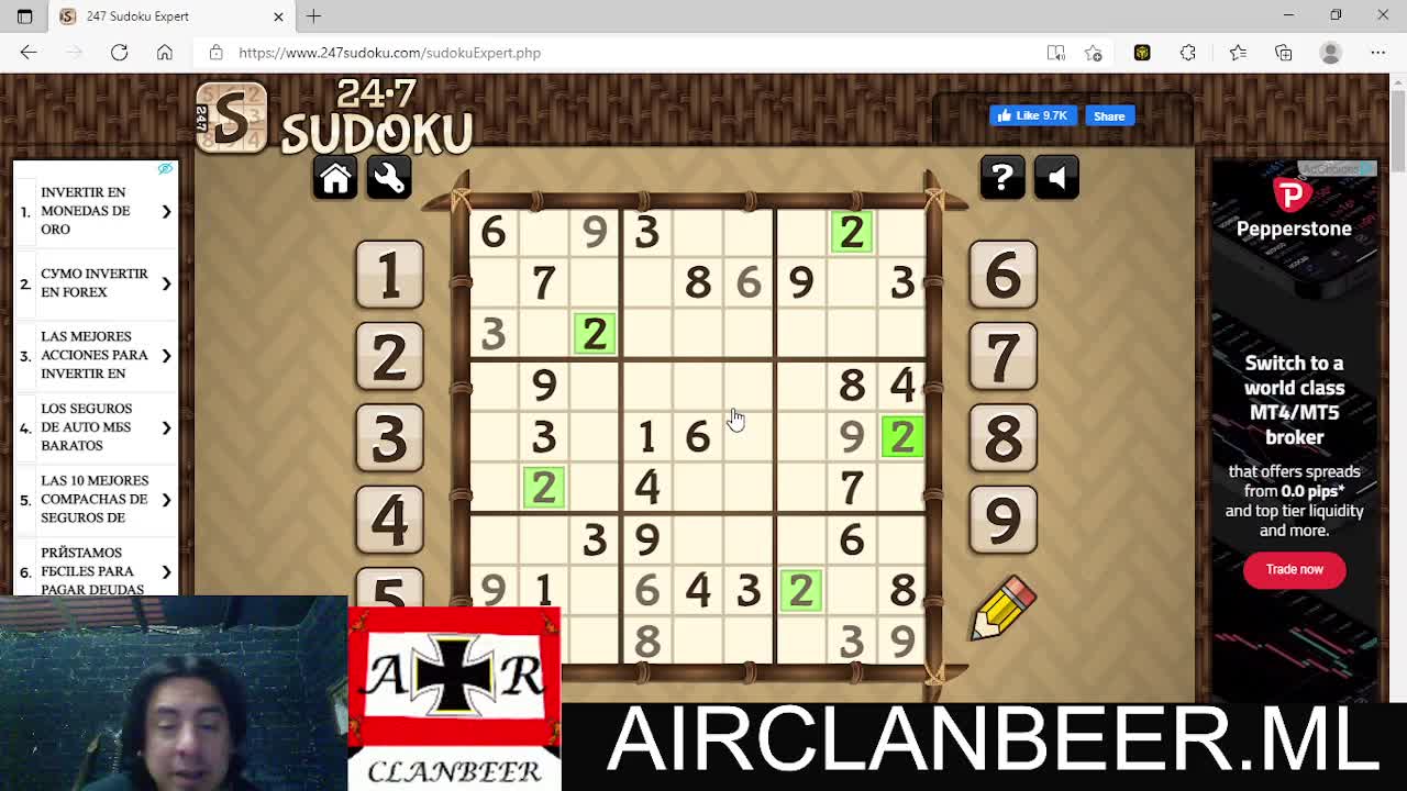 SUDOKU EXPERT WITH THE ENJOYABLE WHISKY