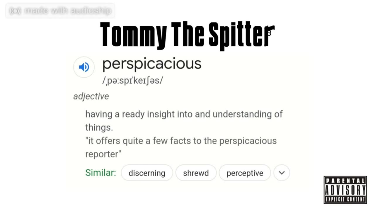 Tommy The Spitter - Perspicacious