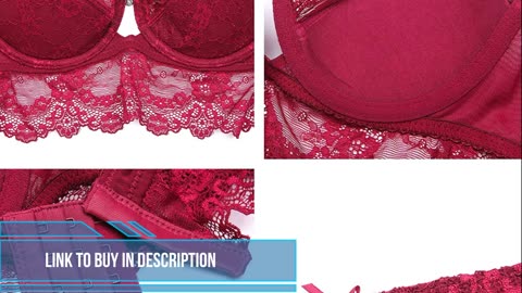 NING GEGE Women Lace Bra and Panties and Garter and Stockings 4pcs