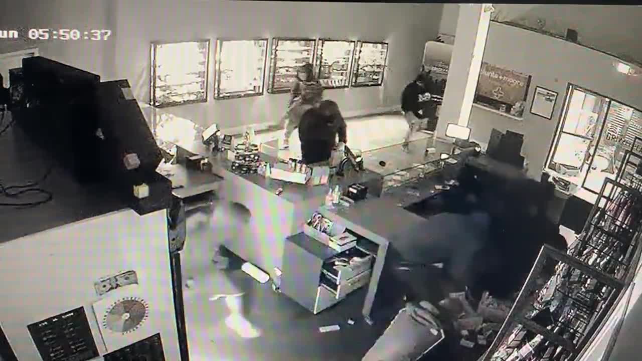 Surveillance video captures intruders looting an East Oakland dispensary