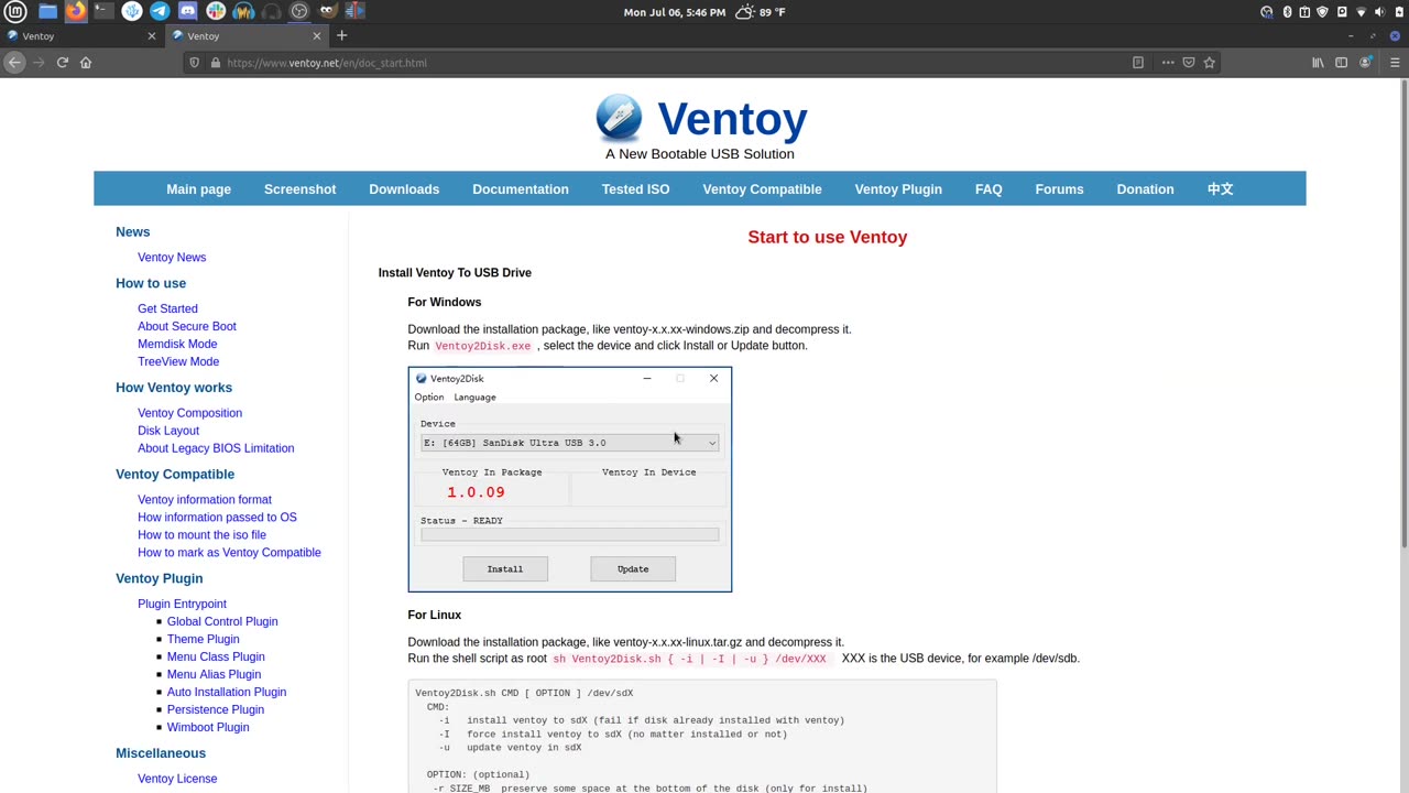 Let's Install Ventoy in Linux