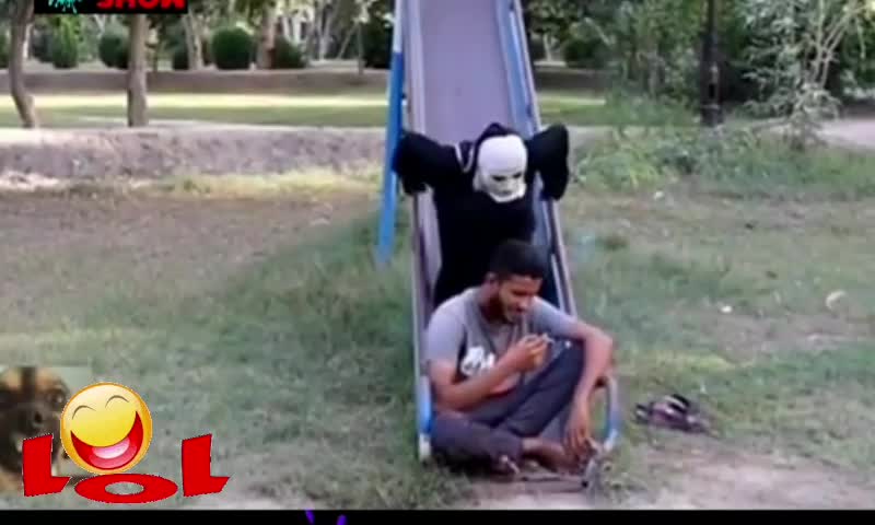 Scare on the slide