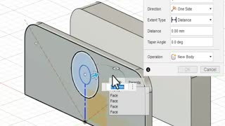 Fusion360: Select hidden face