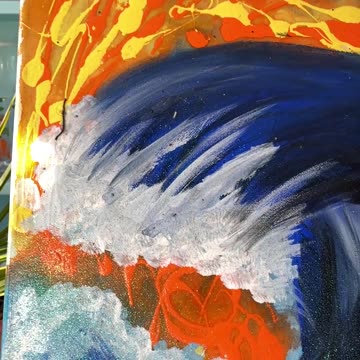 Abstract Wave | Acrylic Painting | 30 seconds of Art