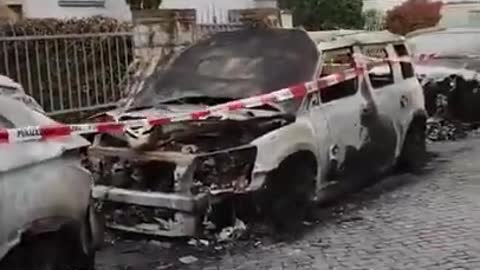 In Germany, the car of participants in the run for Russian fascism was burned