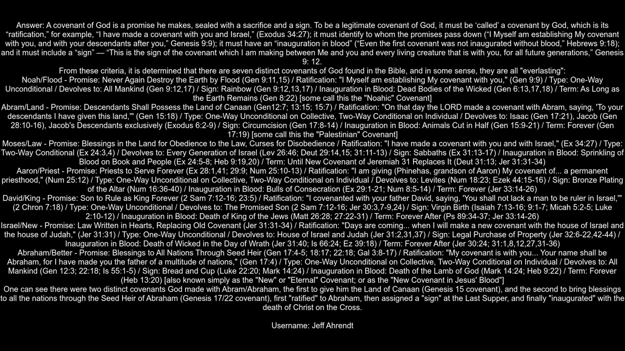 How many covenants has God established with humanity and are any of them everlasting