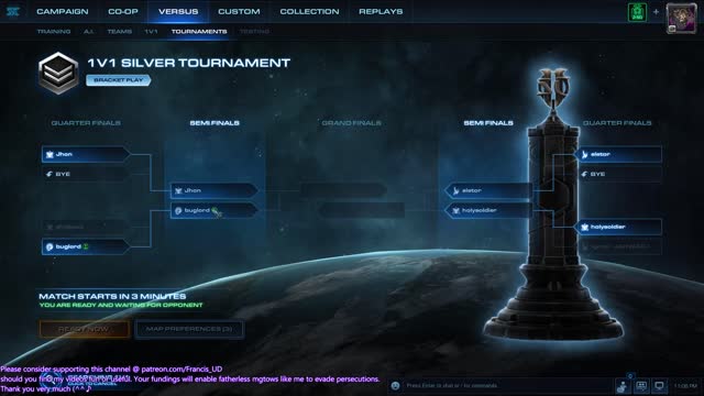 starcraft2 participated in last's tournament, won the entry match though lost semi-final
