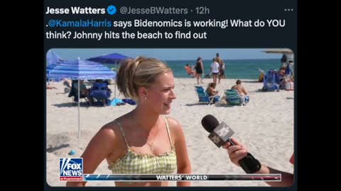 Jesse Watters (X) : Johnny At The Beach (Bidenomics Edition)