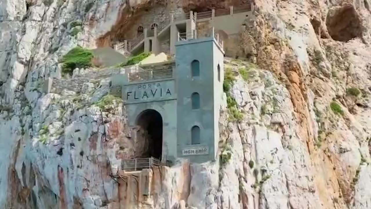 PORTO FLAVIA IN ITALY BUILD HALFWAY UP A CLIFF IN 1924