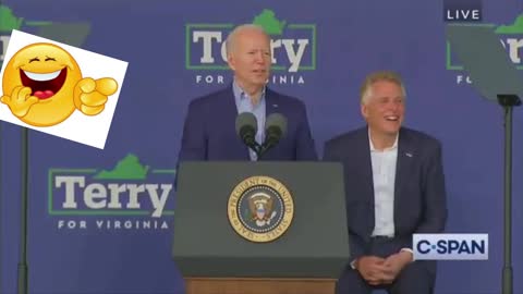 😂🤣Joe Biden gets heckled by protesters at a rally for Terry McAuliffe