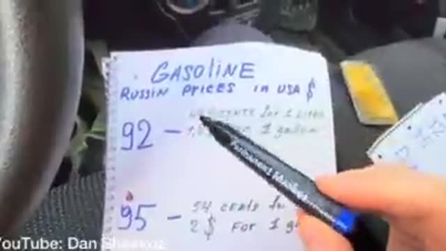 Gas prices in Russia.