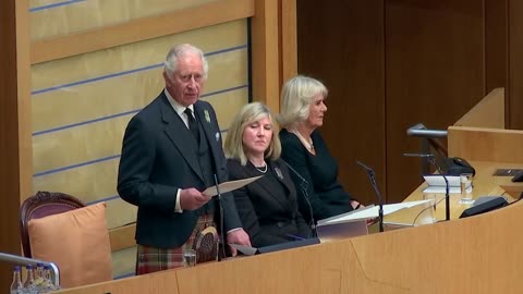 King Charles III addresses Scottish parliament