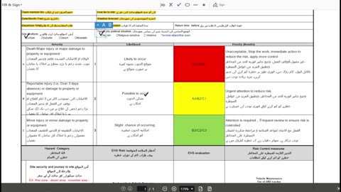 How to Fill a Risk Assessment Form (Urdu/Hindi)