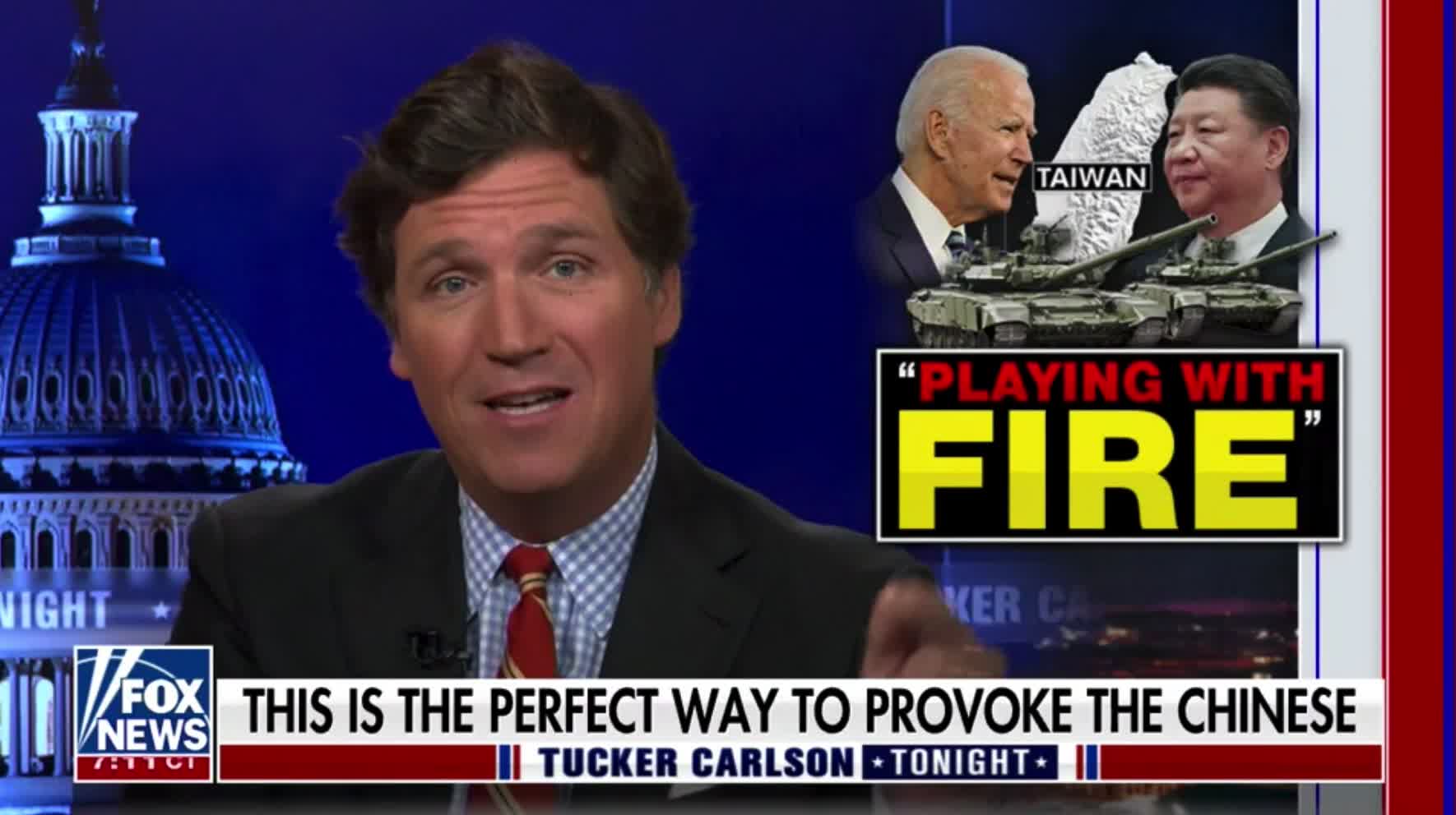 Tucker Carlson: "If you're trying to provoke your enemies, and terrify your so-called allies, you would probably pick Nancy Pelosi as your representative in Taiwan."