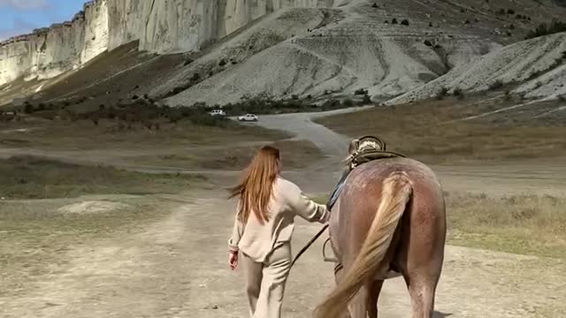 horse ride at the white rock