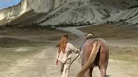 horse ride at the white rock