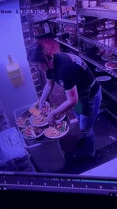 Balancing-food-about-to-be-served-on-a-dirty-trashcan