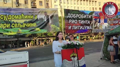 Open microphone at Terazije square in Belgrade