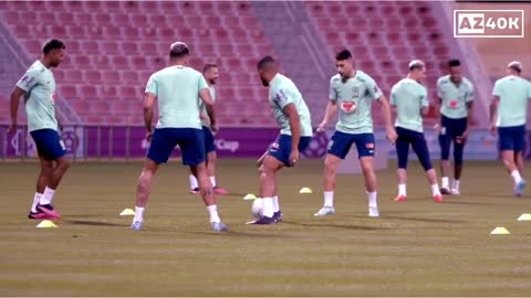 Neymar, Vinicius Jr Lead Brazil Training Session Ahead of Quarter Finals vs Croatia