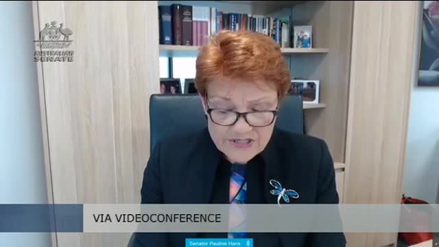 Senator Pauline Hanson Speaks the Truth in The Senate